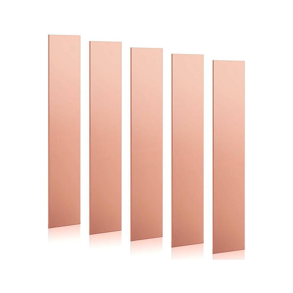5 Pack Pure Copper Anode Sheet (99.995% Pure) For Plating And Electroplating, Copper Electrode Strip 0.04X1x6inch 4712970598260