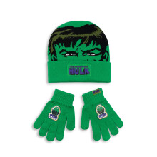 Marvel Beanie and Gloves Set (Boys Green)