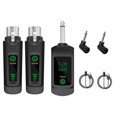 2.4G Wireless Microphone XLR Transmitter Receiver for Dynamic Microphone Wireless System for Guitar Bass Audio Mixer A 1