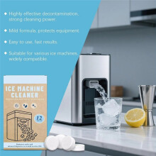 Ice Maker Cleaner Tablets 12 Pieces Cleaning Tablets Powerful Descaler for Home Bar Restaurant Hotel Store