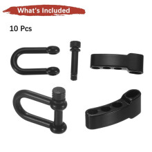 Adjustable Paracord Bracelet Shackle Buckle - Ideal for Outdoor Survival, Camping, Hiking - 10 Pack