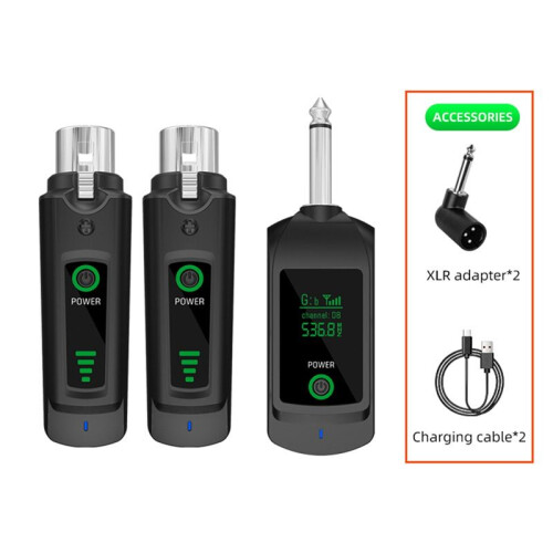 2.4G Wireless Microphone XLR Transmitter Receiver for Dynamic Microphone Wireless System for Guitar Bass Audio Mixer A 2