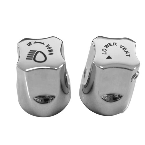 2Pc Motorcycle Chrome Front Headlight /Down Adjustment Knob for  Goldwing GL1500 1988-2000 Headlight /Down Knob