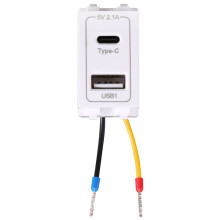 Nouveau Module D'Alimentation Double Port USB Type-C, Prise 220 V, 5 V 2,1 A, Module de Charge de Téléphone, Transformateur, Adaptateur Secteur de