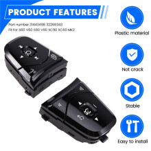 1 Ensemble de Boutons de Régulateur de Vitesse de Volant de Voiture Neufs pour S60 S90 V90 XC90 XC60 MK2 31443498 31443499