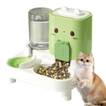 Automatic Pet Feeder, 2 in 1 Cat Feeder with Water Dispenser, Large Capacity Indoor Outdoor Use