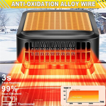 Car Heater 12V 200W Portable Car Heater Windshield Defogger Defroster with 360 Degree Rotary Base