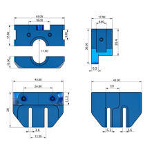 All Metal Mount Fixed Blocks for E3D Hotends for CR10S  3  5 for E3D V5/V6 /Volcano/Mosquito/Dragon Hotends