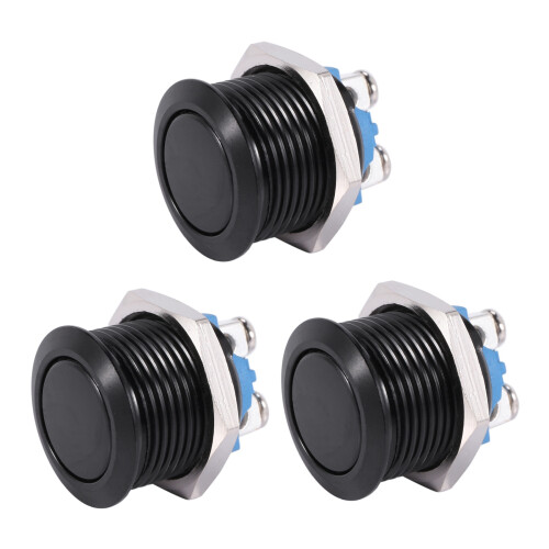 3X Horn  Horn Button Push Button  for Car 16mm 12V