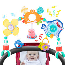 Baby Stroller Activity Arch Toy with MultiSensory Play and Teether for Infant Car Seat