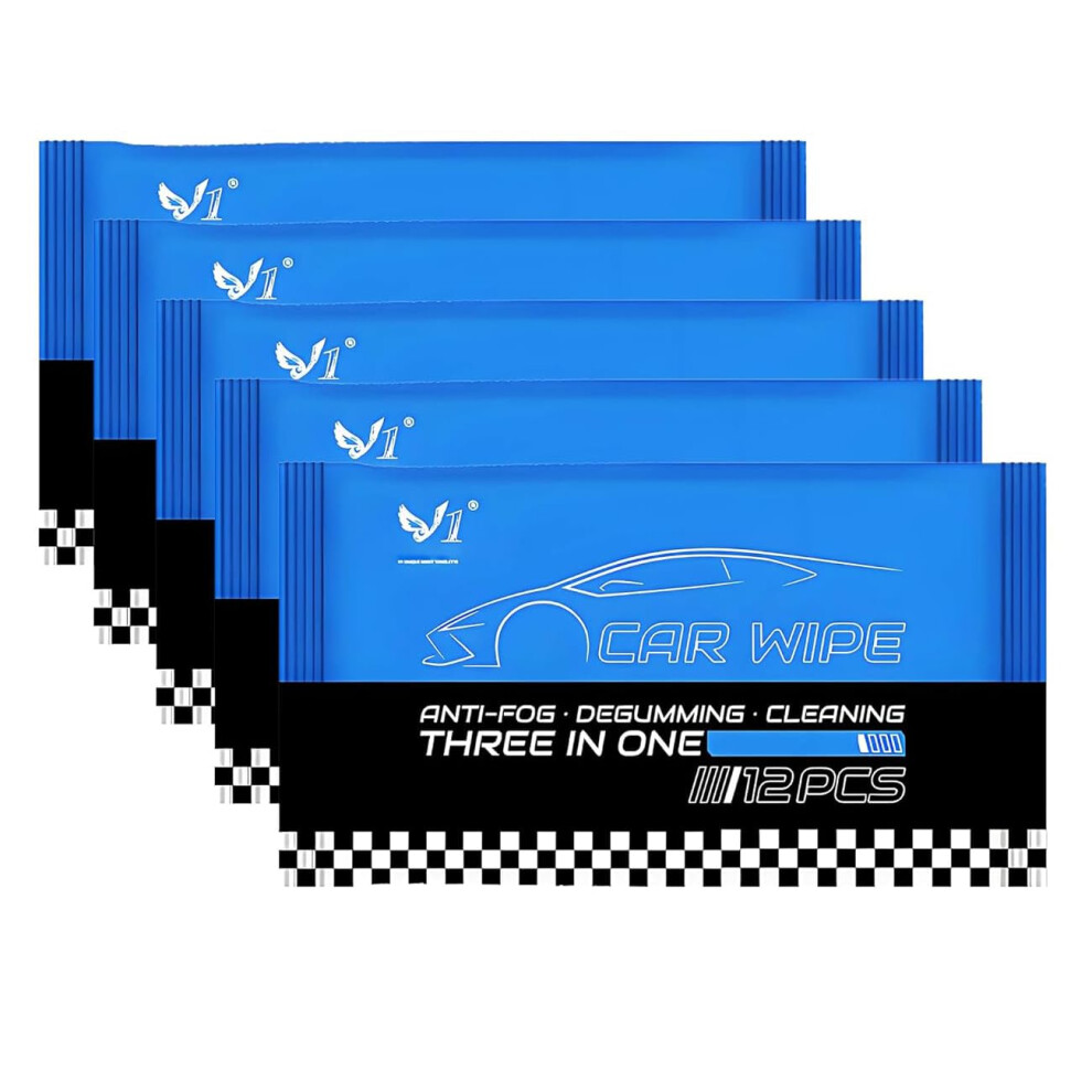 60Pcs Anti Fog Car Wipes With Rainproof Coating, Clear Visibility For Windshield, Mirrors And Helmets 9073542385332