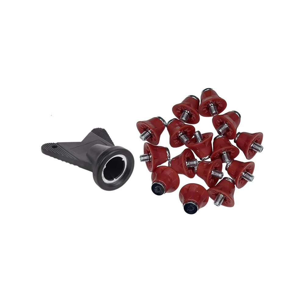 Photos - Football Kit 12 Pcs Football Boot Studs Rugby Studs Turf 13mm M5 Screw Shoes Spikes, Soccer Studs for Competition Training Red