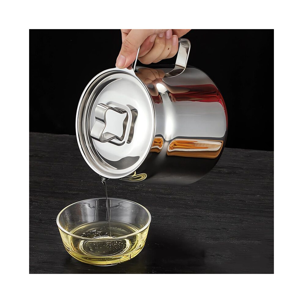 Stainless Steel Oil Filter Pot, 304 Stainless Steel Large Capacity Versatile Oil Filter Vessel, Oil Filter Tank 2L 6031742570012