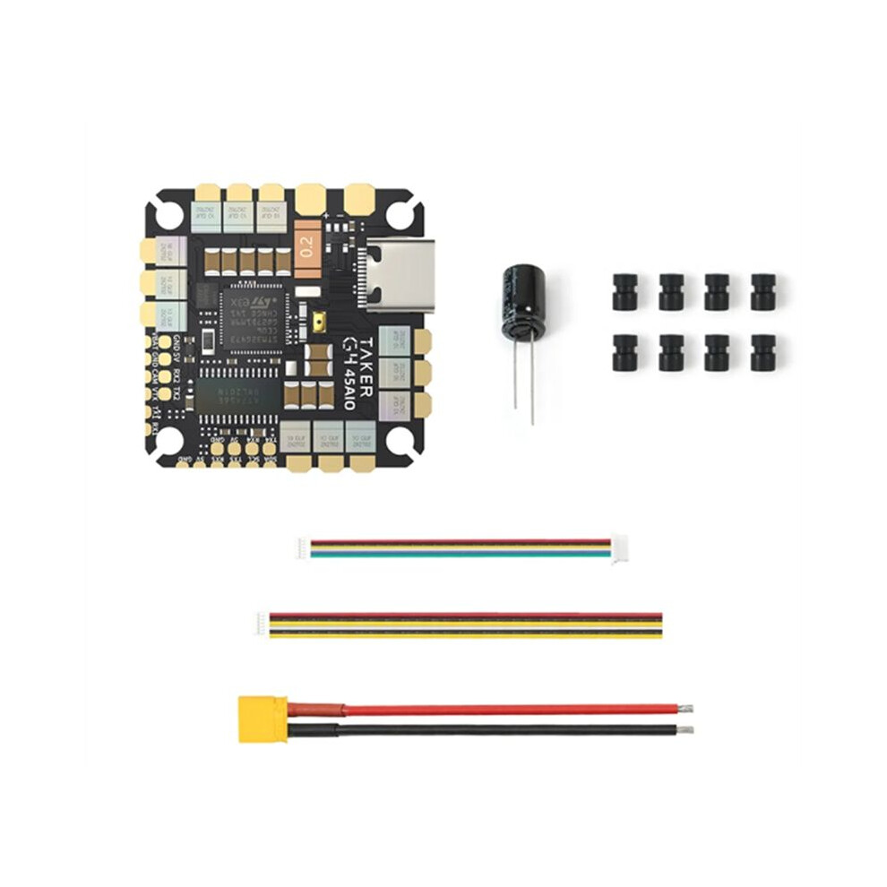 Taker G4 45A Aio Baro Osd G473 Flight Controller Blhelis 45A Esc Fet Directly 2-6S For Fpv Freestyle Cinewhoop 4711256762241