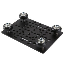 V-Slot Gantry Set 20-80mm Gantry Plate for Profiles Vslot Plate Kits Gantry Plat 3D Printer Part, with Black Wheel
