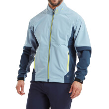 (M, Slate/Navy) Footjoy Mens HydroTour 4-Way Stretch Water Resistant Golf Jacket