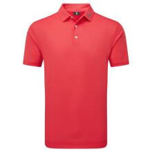 (L, Hibiscus) Footjoy Mens ProDry Pique Short Sleeve Athletic Light Golf Polo Shirt