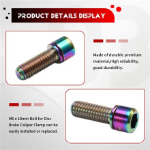 RISK 4pcs M6x18mm Bolt for Disc Brake Caliper Clamp MTB Bike Bicycle Screw Crank Lock Bolts for Road