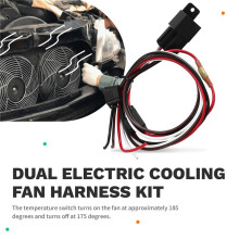 Dual Electric Fan Relay Kit Radiator Electric Cooling Fan Thermostat Kit Temperature Sensor  185  175 Off