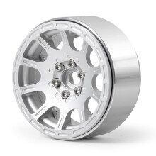 RC Crawler Beadlock Wheels 2.2 Inch Alloy Rims for Axial SCX10 TRX4 1/10 Truck Silver