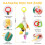 Baby Stroller Rattle Toy Banana Plush with 5