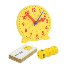 Montessori Clock Toy for Kids – Wooden Educational Time Teaching Game with Color Shape Matching