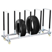 Heavy Duty Tire Rack with 360 Lockable Casters, 4Tire Rolling Storage Organizer for Garage