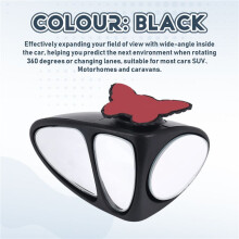 3 in 1 360 Degree Rotation Three Sided Blind Spot Mirror Reversing Parking Auxiliary Blind Spot Convex Mirror Left