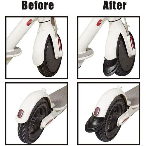 Parafango per Scooter Parafango Anteriore e Posteriore Parafango a Coda di Pesce Protezione Antispruzzo Staffa per Parafango per  1S / M365 / 2