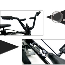 Alu Mountainbike Fahrrad Modell für 1/10 RC Crawler Axial SCX10 TRX4 D90 CC01 Dekoration, Schwarz