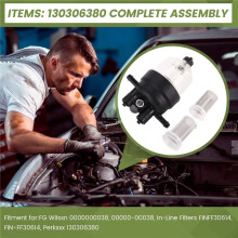 3 Pcs New 130306380 One Fuel Filter Assembly and Two Extra Filter elements for Truck 400 Series Engine