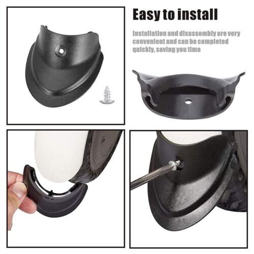 Parafango per Scooter Parafango Anteriore e Posteriore Parafango a Coda di Pesce Protezione Antispruzzo Staffa per Parafango per  1S / M365 / 1