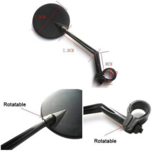 2Pcs Rearview Mirror Scooter Rear View Bicycle Mirror Compatible Compatible with 1S / M365 / Pro ES1 2 3 Scooter