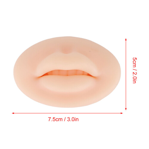 Soft Touch 3D Silikon Fake Lippen für Microblading-Training, Helle Hautfarbe 1