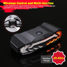 Bike Turn Signals Light Remotable Bike Tail Light Bike Horn Rear Light for MTB Road Bike Folding Bike Scooter