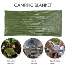 Emergency Sleeping Bag Bivy Sack with Whistle Outdoor Survival Sleeping Bag Thermal Blanket for Camping Backpacking