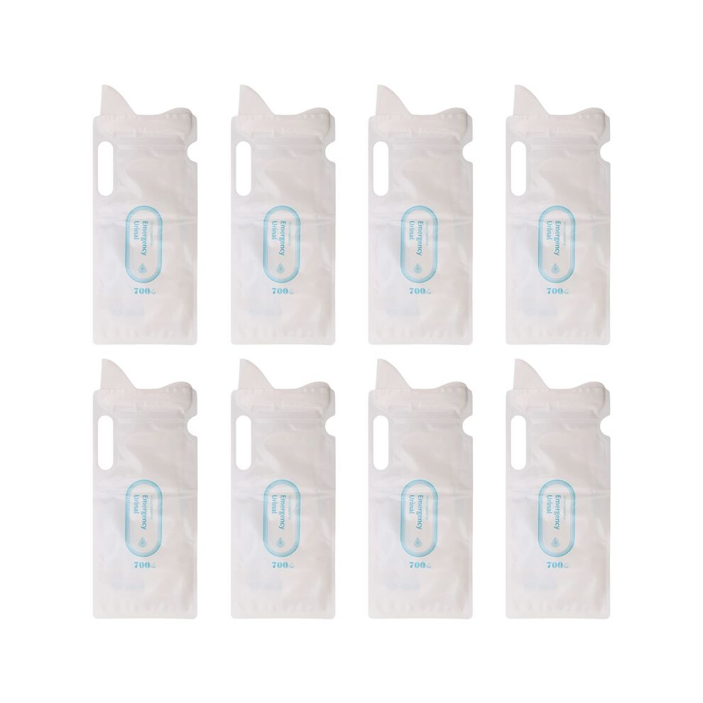 8PCS Disposable Urine Bags, 700ML Urine Bags for Travel Camping Emergency and Traffic Jam, Pee Bags with for , Women