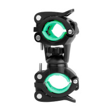 Fahrrad Licht Halter, Multifunktionaler Drehbarer Taschenlampen Halter, Fahrrad Scheinwerfer Halter Schwarz+GrüN