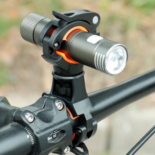 Bicycle Light Holder, Multifunctional Rotatable Flashlight Holder, Bicycle Headlight Holder Black+Green 2