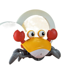 Interactive Induction Crab Toy for Kids with Smart Obstacle Avoidance, USB Rechargeable, Lights and Music
