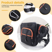 Fishing Bag Waterproof Fishing Rod Cover Bag Large Capacity Fishing Reel Lure Tackle Bag Outdoor Shoulder Bags Black
