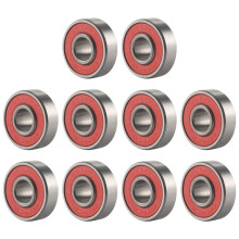 10 StüCke 608-2RS Longboard Integriertes Lager Skateboard Rad Lagerung Inline Roller Skate Lagerung 8X22X12.6Mm,Rot