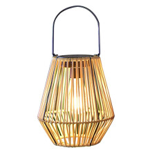 Solar Lantern IP65 Waterproof Hanging/Standing Outside Rattan Solar Light with Handle for Garden Patio Courtyard