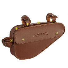 RZAHUAHU Large Capacity Bike Triangle Bag Waterproof PVC Cycling Tool Pouch Front Tube Storage for Mountain & Road Bikes