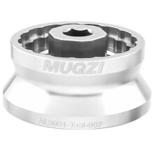 MUQZI 5 in 1 Bike Bottom Bracket Tool for 12/16- 39/41/44/46/49mm Compatible with B Silver