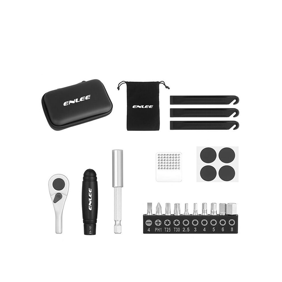 Photos - Patch & Repair Kit Jojomino ENLEE Bicycle Ratchet Wrench Set Portable Multi Functional Repair Kit Bike Tire Wrench Tyre Tire Patch Repair Tools 