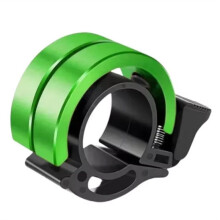 Double Sonnette de Vélo en Aluminium - Son Clair et Puissant pour Guidon de 22 mm, Accessoire de Sécurité pour Vélo, Vert
