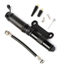Pompa per Bicicletta, Gonfiatore Portatile per Pneumatici di Biciclette, Pompa Manuale per Bici da Strada e Palla, Include Staffa di Montaggio,