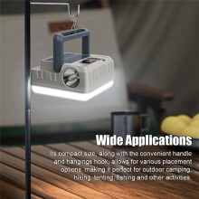 Luz Solar Portátil para Acampar, Linterna Multifuncional para Camping, Linterna Impermeable, Funciones de Banco de Energía.