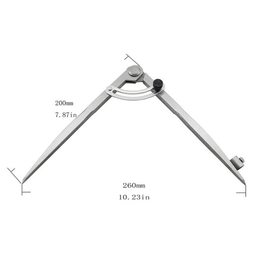 2X Ferramenta de Escriba Divisora de Asa de PrecisãO 200 mm BúSsola de 8 Polegadas com Porta-LáPis para Geometria, Madeira, Metal e Couro 1